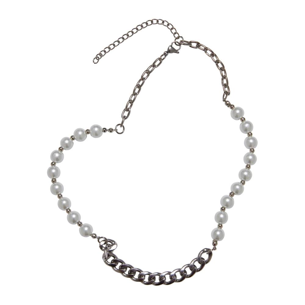 Urban Classics - Pearl Various Chain Ketting - Zilverkleurig